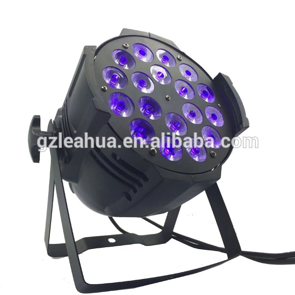 18pcs*10W RGBWA+UV 6in 1 LED Par Light DMX Controller Алюминиевый корпус